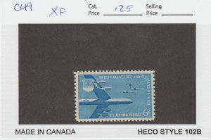 Scott# C49 1957 6c Air Force Anniversary Issue XF MNH