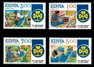 KENYA SC#329-332 75th Anniversary of Girl Guides (1985) MNH