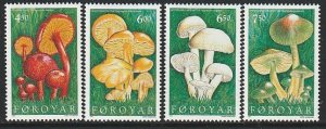 1997 Faroe Islands - Sc 315-8 - MNH VF - 4 single - Mushrooms
