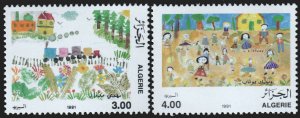 Algeria #939-940  MNH - Children's Drawings (1991)