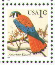 1995 sheet 1 Cent American Kestrel Sc# 2477