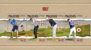 MALDIVES - 2018 - Golf - Perf 4v Sheet - MNH