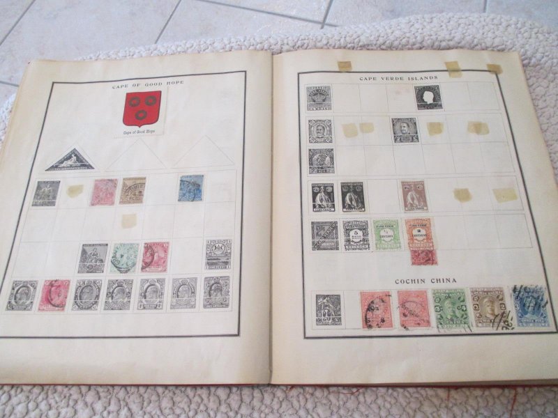 VEGAS - Battered 1928 Scott Album - OLD Stamps Incl China  >160 Photos! FE604