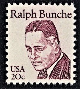 US 1860 MNH VF 20 Cent Ralph Bunche Diplomat Overall Tagging