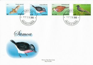 Samoa 2013 FDC Threatened Species Definitive 12v Set on 3 Covers Birds Bats