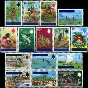 TUVALU 1976 - Scott# 1-15 Views Opt. Set of 15 NH