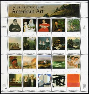 US.#3236 4 CENTURIES OF AMERICAN ART - OGNH - VF  Brkm. $35.00 (ESP#H408)