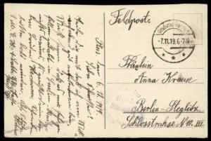 German 1919 Freikorps Grenzschutz Ost Pless Pszczyna Poland Feldpost Cover 87312