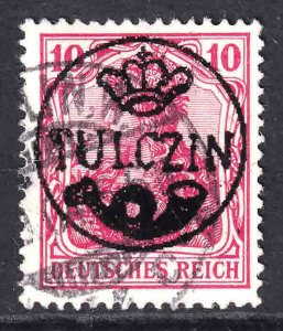 GERMANY 83 POLAND TULCZIN CROWN + POSTHORN OVERPRINT CDS F/VF SOUND