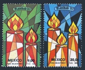 Mexico 1328-1329 two sets, MNH. Michel 1875-1876. Christmas 1983. Candles.