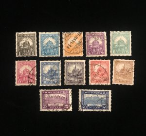 Hungary Scott 403 to 414 complete used set of 12