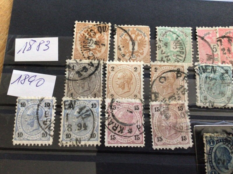 Austria 1883 to 1891 used stamps A12941