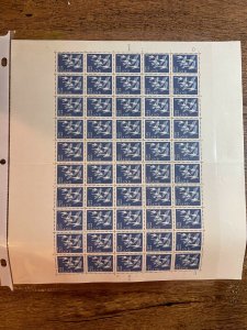 Iceland, Scott 299, MNH Complete pane of 50