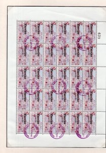 HERM: 1/6 EUROPA 1961 COMPLETE SHEET OF 30 (POSTMARKED)