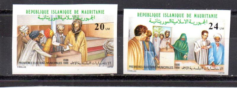 Mauritania 637-638 MNH imperf