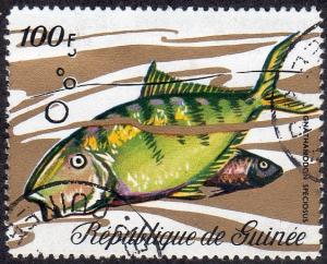 Guinea 580 - Cto - 100fr Fish (1971) (cv $1.10)