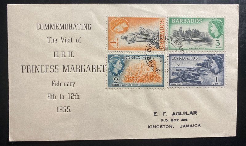 1955 Barbados First Day Cover FDC The Visit Of Princess Margaret