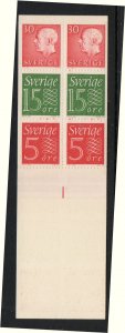 Sweden Sc 668a 1966 booklet pane mint NH