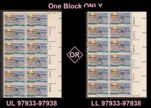 US 1710 Solo Transaltantic Flight 13c plate block 12 MNH 1977