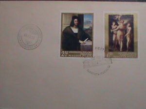 HUNGARY 1968 FDC FAMOUS PAINTING FROM MUSIUM OF FINE ARTS, BUDAPEST MNH VF