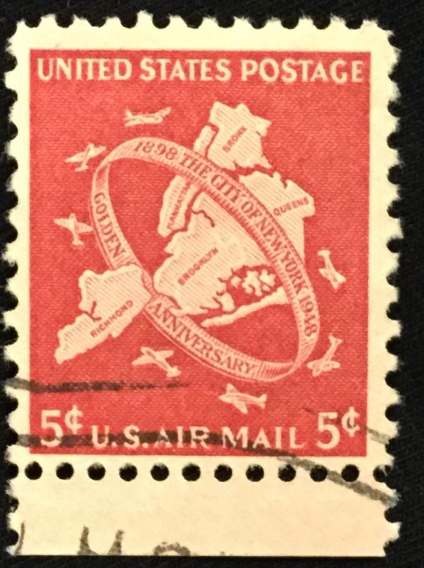 US #C38 Used Single New York City Five Boroughs SCV $.25 L21