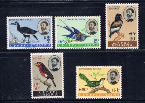 Ethiopia 386-90 NH 1962 Birds 