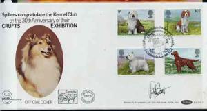 Great Britain 1979 Dogs set of 4 on illustrated cover wit...