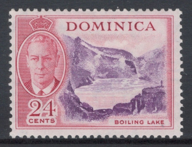 Dominica 1951 King George VI & Boiling Lake 24c Scott # 132 MH