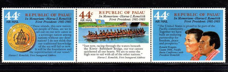 PALAU  #C14-C16a  1986  HAROU I. REMILIK  MINT  VF NH  O.G  S/3