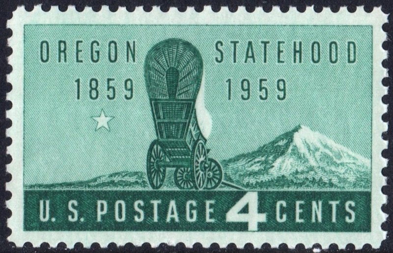 SC#1124 4¢ Oregon Statehood Centennial (1959) MNH