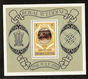 Sierra Leone   518 MNH 1981 Royal Wedding Sheet