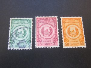 Venezuela 1955 Sc 673-4,676 FU