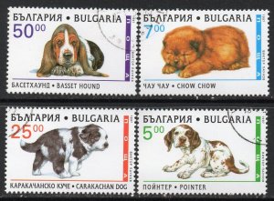 Thematic stamps BULGARIA 1997 DOGS 4v used