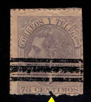 SPAIN Scott 254, Used Bar canceled stamp