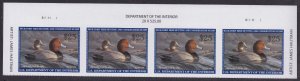 US RW89 Migratory Birds Redhead Duck $25 header plate strip 4 MNH 2022-2023