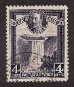 1935 British Guiana Sc #213 Θ used VF 4 cent Kaieteur Falls portrait stamp.