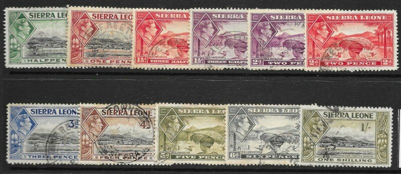 SIERRA LEONE SG188/96 1938-44 SET TO 1/= USED