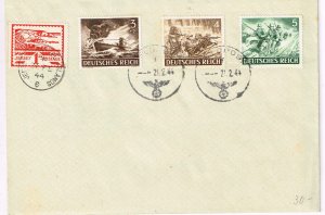 Germany,Sc.#B210 and more + Jersey stamp used on cover, set of 4 letter