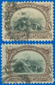 USA SCOTT #298 (x2) Pan-American Issue, Used-F/VF, Sound Stamps! SCV $100! (SK)
