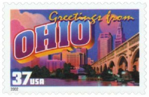 2002 37c Greetings from America, Ohio Scott 3730 Mint F/VF NH