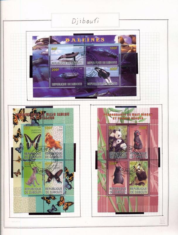 Djibouti 2009/2010 Wildlife Birds Sheets Used 30 Items (pie 715)