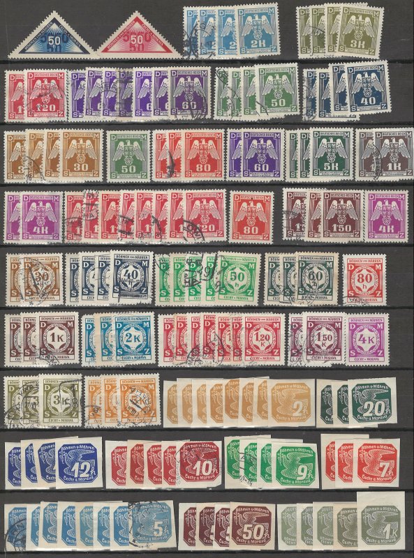 COLLECTION LOT # 4081 GERMANY OCCUPATION IN CZECHOSLOVAKIA 191 BOB STAMPS 1939+