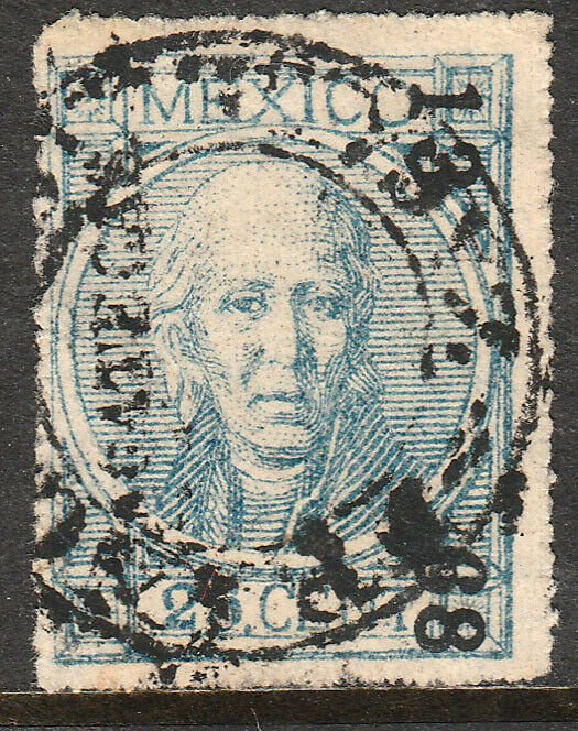 MEXICO-Zacatecas 54, 25¢ 13-68 THIN FIGURES W/O DOT. USED. F-VF. (92)