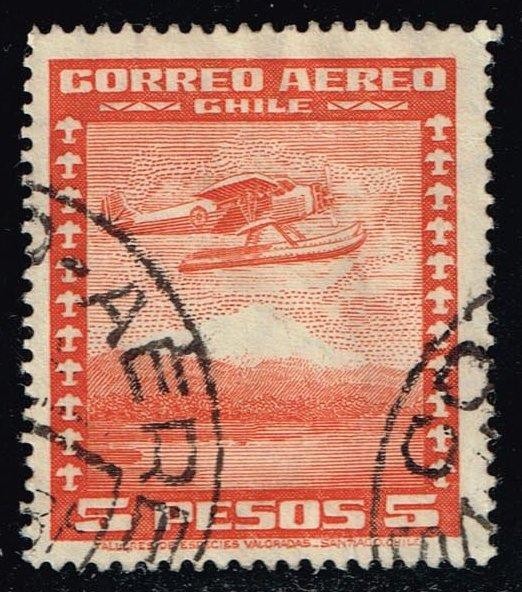 Chile #C43 Seaplane; Used (0.25)