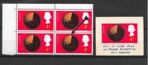 GB SG752,  4d Discovery - BREAK IN SCALE FLAW, MNH Block & Used Single, Cat £45
