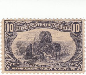 Scott #290 - 10c Gray Violet - Hardships of Emigration - Used -SCV - $35.00