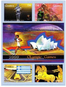 Gambia 2000 MNH Stamps Mini Sheet Scott 2253 Sport Olympic Games Stadium