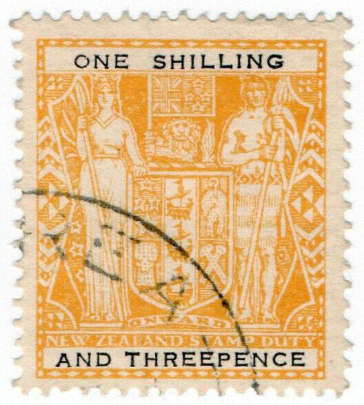 (I.B) New Zealand Revenue : Stamp Duty 1/3d (black type)