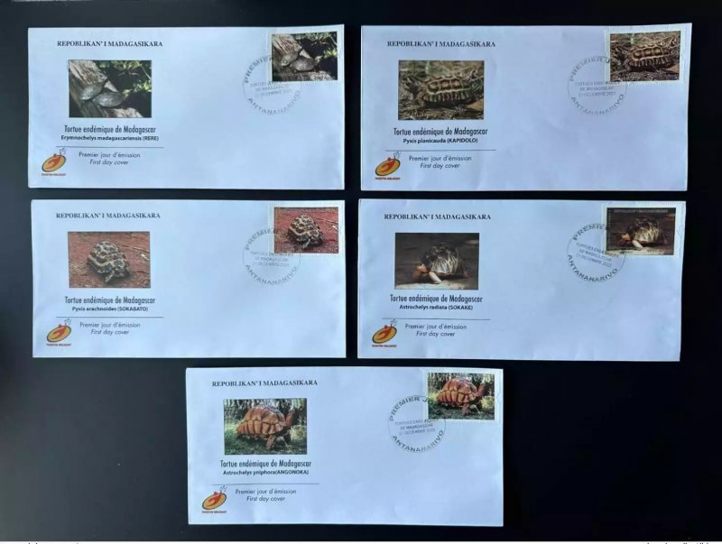 Madagascar 2023 Mi. ? FDC 1st day endemic turtles turtles wildlife reptiles-