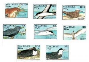 Maldives 1990 - Birds - Set of 8 Stamps - Scott #1421-8 - MNH